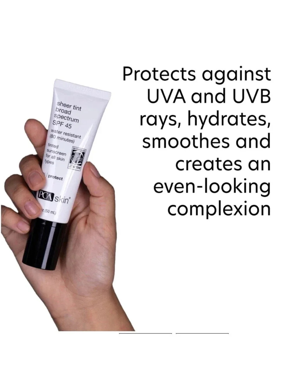 PCA Skin Sheer Tint Broad Spectrum SPF 45 Tinted Sunscreen 05 PROTECT 1.7oz/50ml